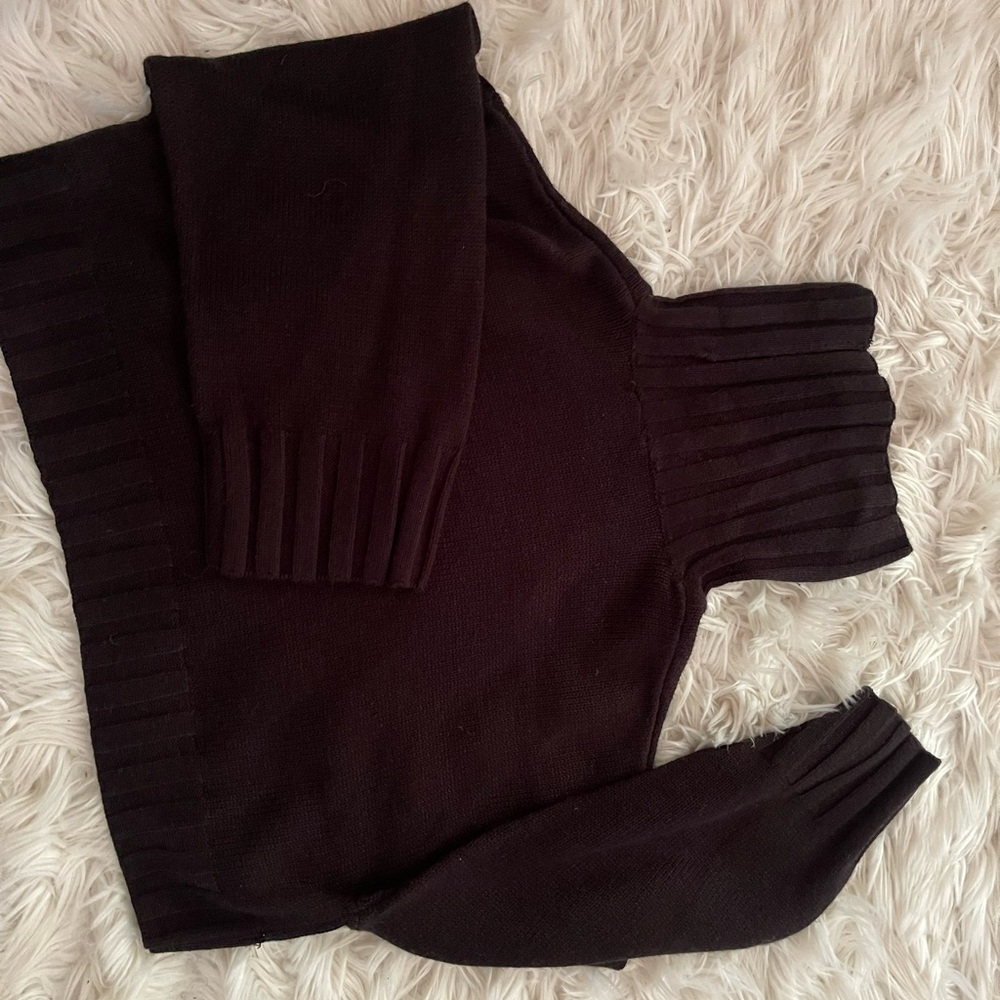H&M Deep Black Cowl Neck Sweater